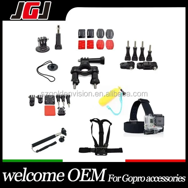 Hot Sale OEM Go Pro Accessories Kit Action Sport Camera Accessories Set for Gopro Horo 4 Session 4 3+ 3 2 SJ4000 for Xiaoyi