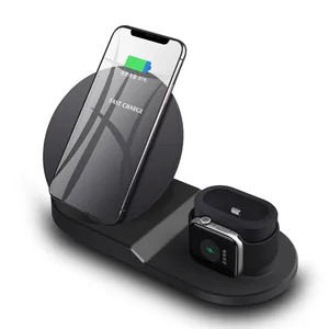Qi Wireless Charging Dock Station Wireless Charger Stand for iPhone X 8 XS/Air/pods/Watch Series 4/3/2/1