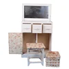 Factory High Quality Elegant Wood Dresser With Stool And Mirror Vanity Wooden Make Up Table For Living Room Furniture