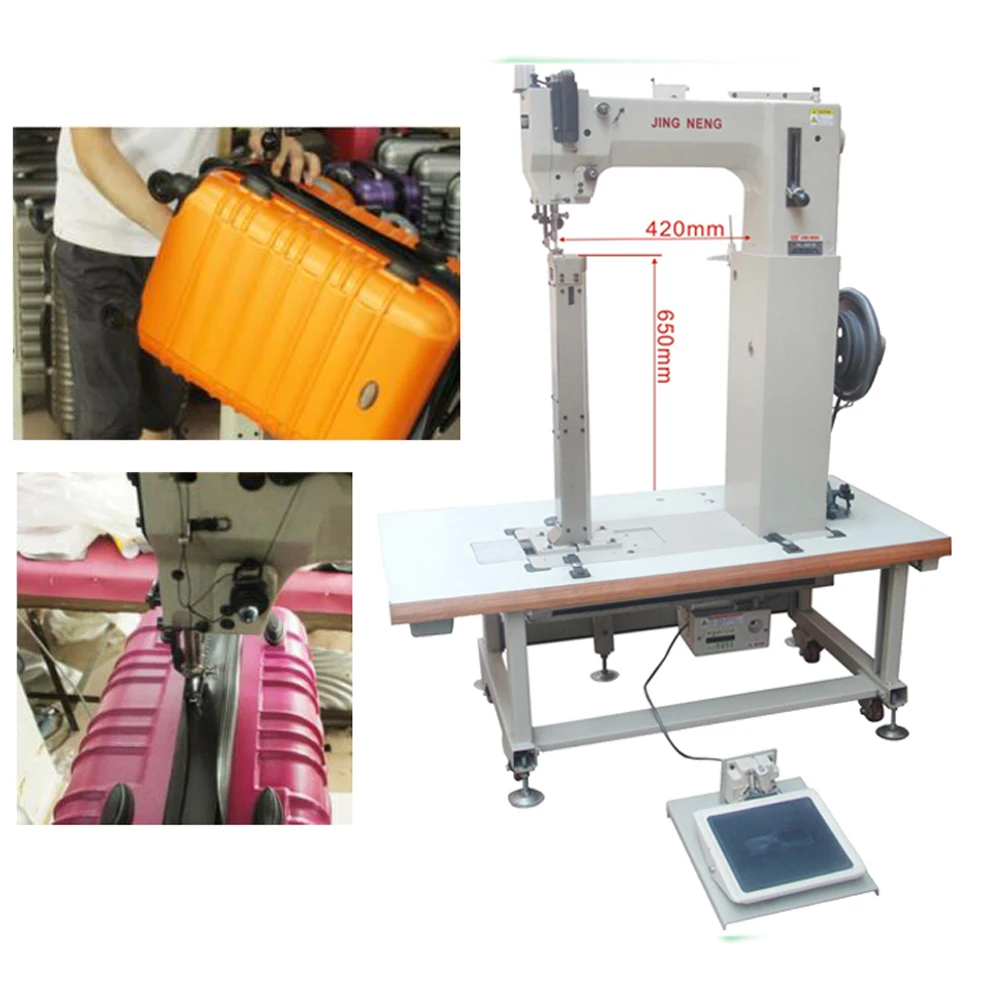 Post Bed Extremely Thick Material Compound Feed Lockstitch Sewing