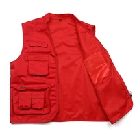 

High quality wholesale breathable mesh mens vest outerwear men's workwear multi pocket men cargo vest work vest