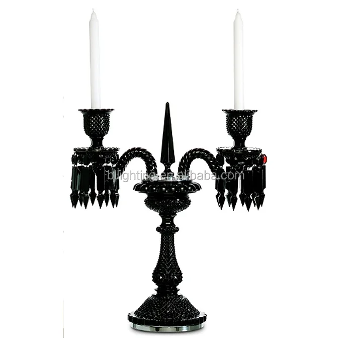 Black bases wholesale baccarat style cheap candelabras