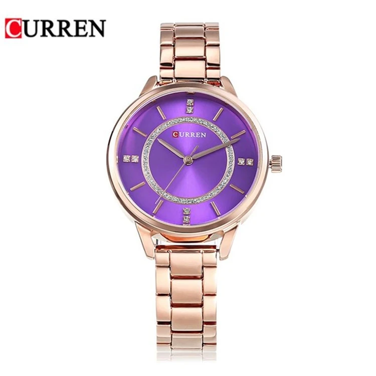 

CURREN 9006 top brand women watch Fashion casual Stainless Steel business Quartz watches simple Creativity Ladies clock Hour