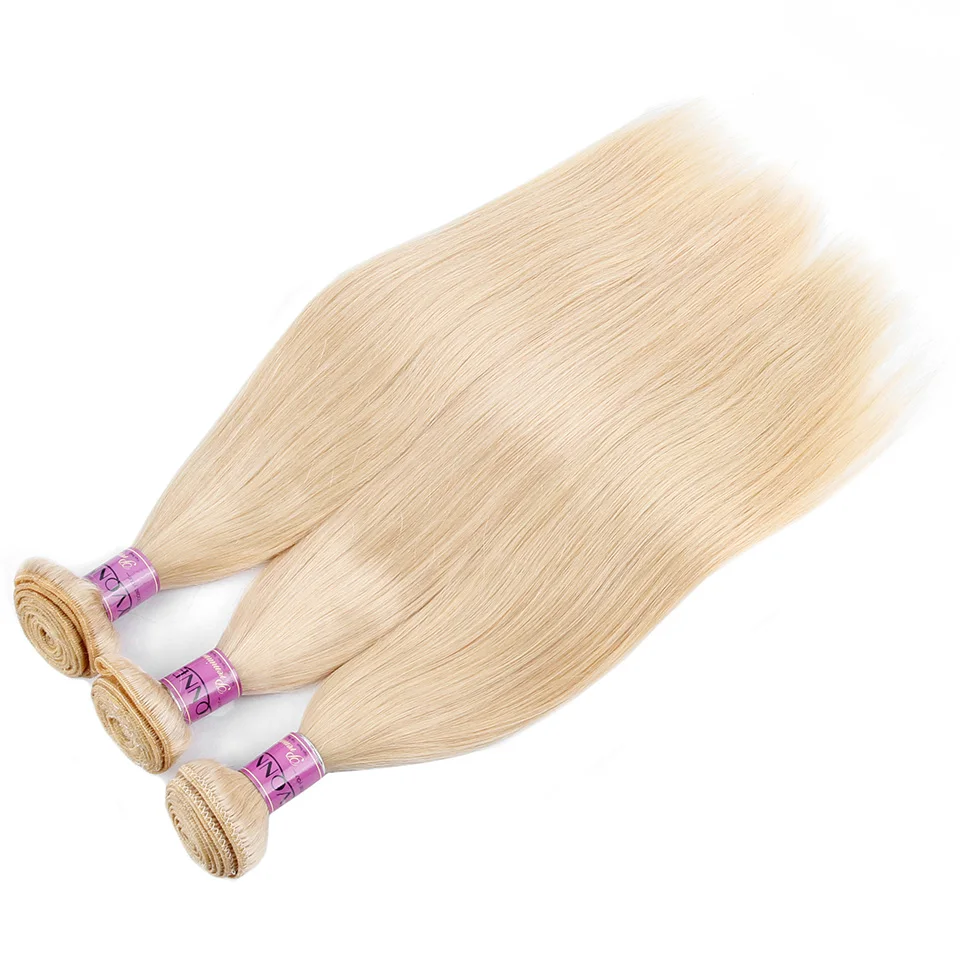 

Wholesale straight blonde human hair 613 brazilian hair bundles, 613 blonde color
