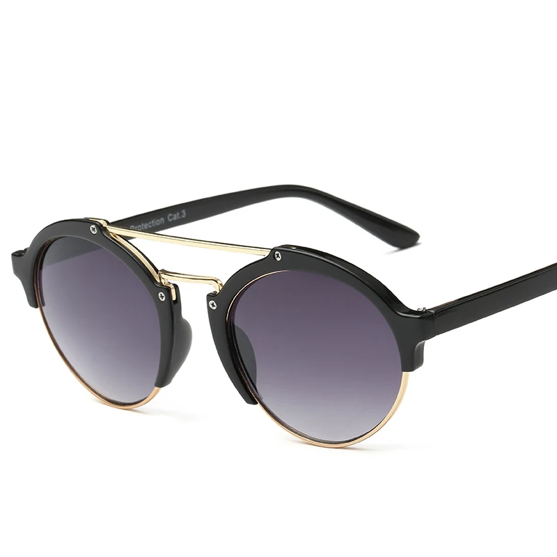 

92501 Round Vintage Sunglasses Women Top Fashion Girls Summer Retro Round Sun Glasses Cat Eye Gafas Oculos Casual Shades
