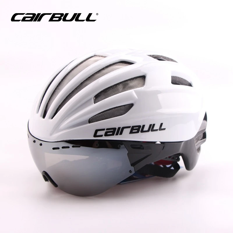 

CAIRBULL 2017 Quality Aerodynamic TT AERO Bike Helmet Racing CRONO Bicycle Helmet With 3 Goggles Cycling Helmet, Pantone