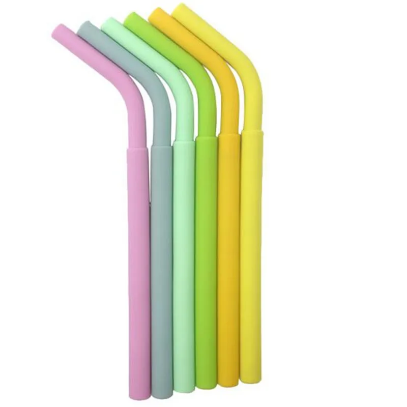 Bpa Free Kids Silicone Bending Straws Custom Silicone Rubber Drinking