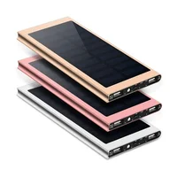 

Solar Power Bank Waterproof 20000 mAh Solar Charger 2 USB Ports Powerbank With LED Light For Phones