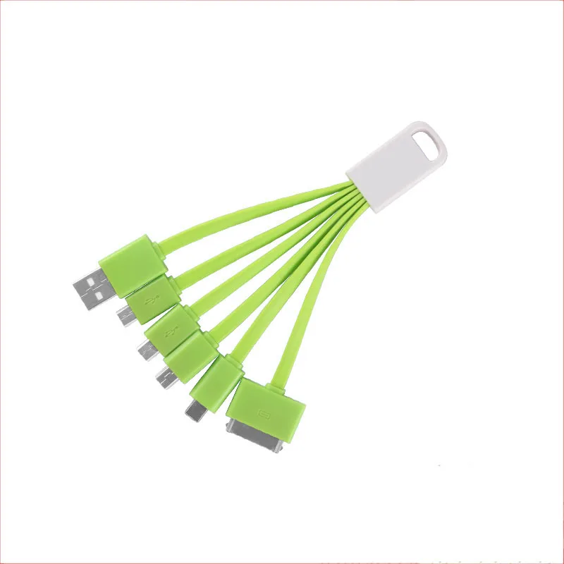 

customized round shape usb cable 5 in 1 charging cable, All colors