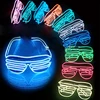 Smart party gift led neon glowing light el equalizer glasses, fancy party glasses