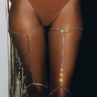 

2017 Rhinestone Leg Chain Harness Crystal Waist Leg Chain Sexy Bra Body Jewelry Leg Chain