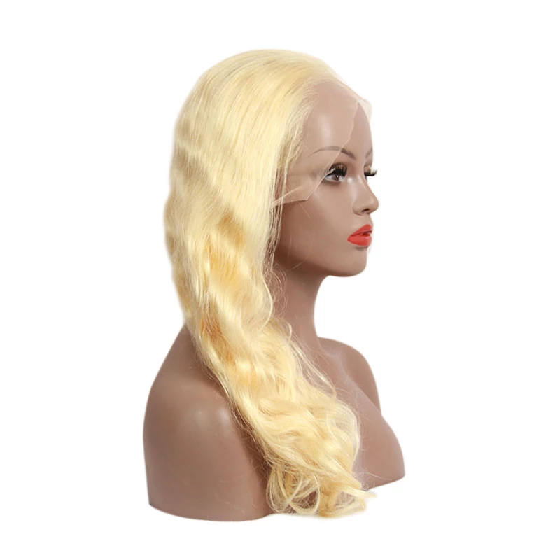 pre plucked unprocessed virgin color hair head braid blonde  lace front wigs
