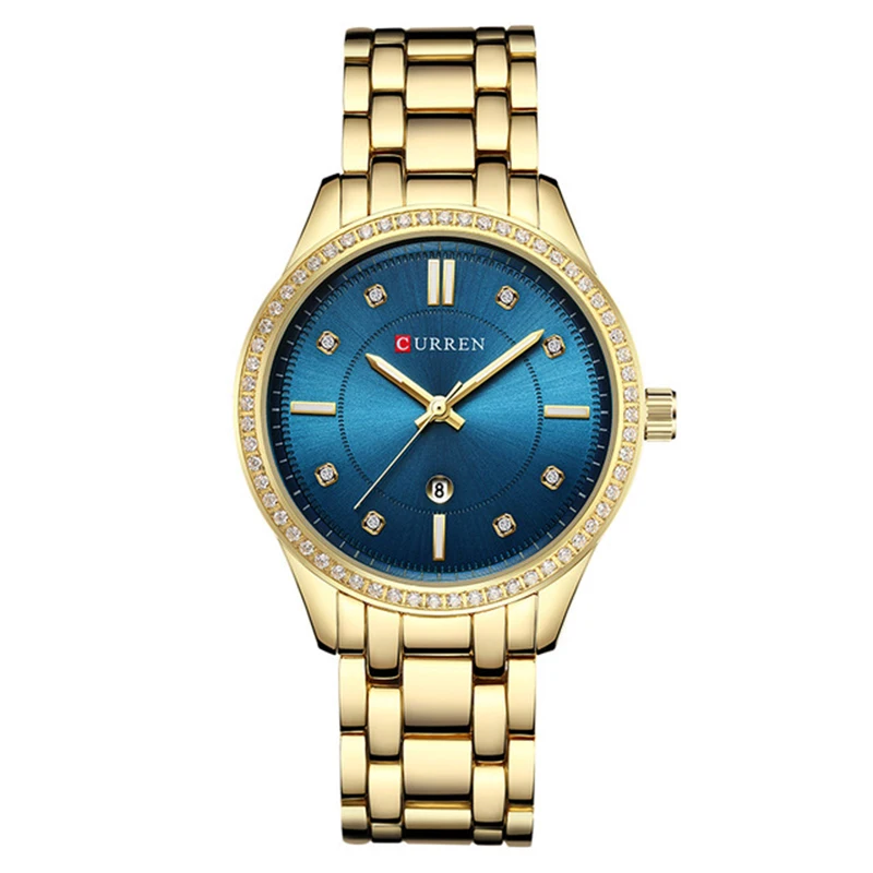 

Jewelry Gifts For Women's Luxury Gold Steel Quartz Watch Curren Brand Women Watches Fashion Ladies Clock relogio feminino 9010