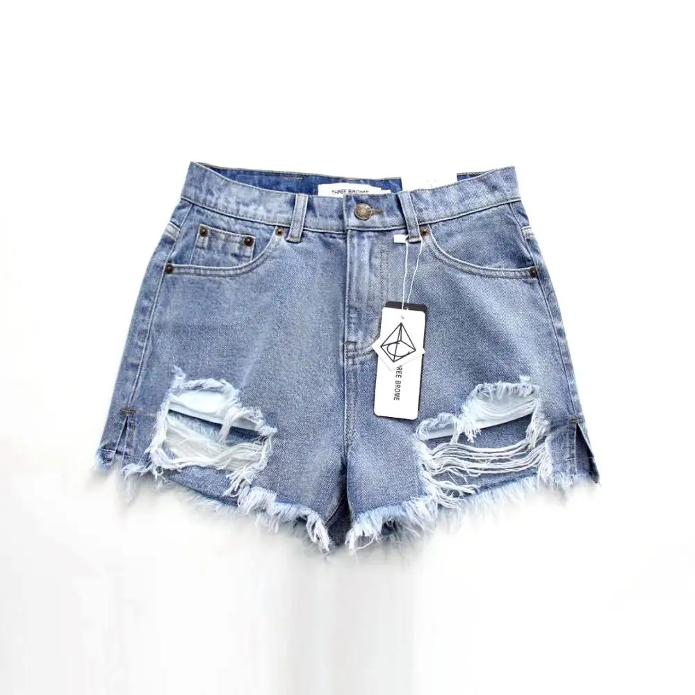 

High quality ladies short pants famous brand washed ripped jeans shorts for women sexy, As picture