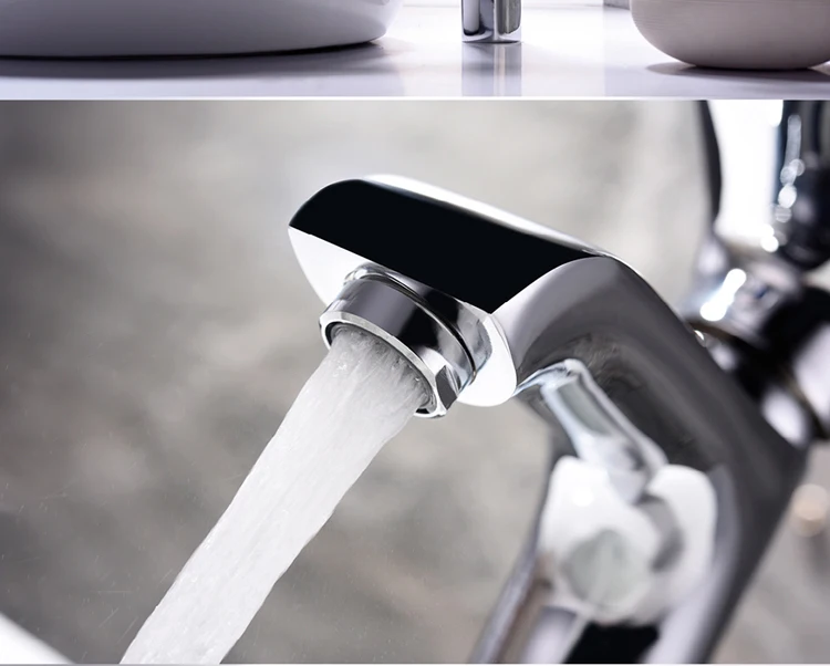 Bathroom basin faucet chrome brass faucet hot and cold water tap