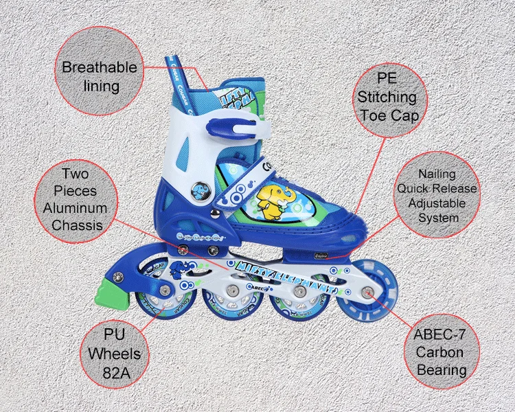 Hot Sale Cougar Detachable 4 Wheel Adjustable Two Wheels Inline Skates