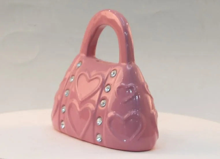Handbag Money Box Handbags 2018 Ceramic Pink Jewel Handbag Money Box