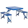 Hot-sale Low Price Garden ABS 4 Seats Plastic Folding Table Plastic Aluminum Suitcase Picnic BBQ Dining Table and Set