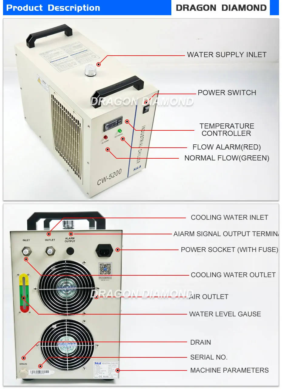 High Quality CW-5200 6L Water Chiller For Laser Engraving Machine With Factory Price