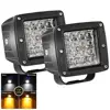 Truck Car Warning Fog Lights,24 Volt 12d Amber 12v 3" Inch Mini Square Flashing 72w Motorcycle Strobe Led Work Head Light