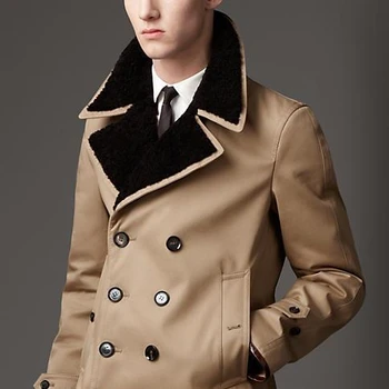 Mens Shearling Collar Quilted Coat - Buy Long Coat For Men,Suits For ...