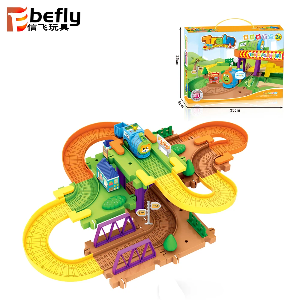 Children New Year Gift Diy Plastic Train Tracks Toy Buy Plastic Train