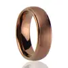 Brushed Step Edge IP Coffee Plated Tungsten Ring Mens Wedding Ring