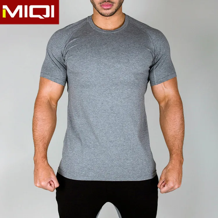 

MIQI Sports Wear Custom Logo Short Sleeve Fitness Shirts Gyms Clothing Fitness T Shirt Mens, More than 40 colors available