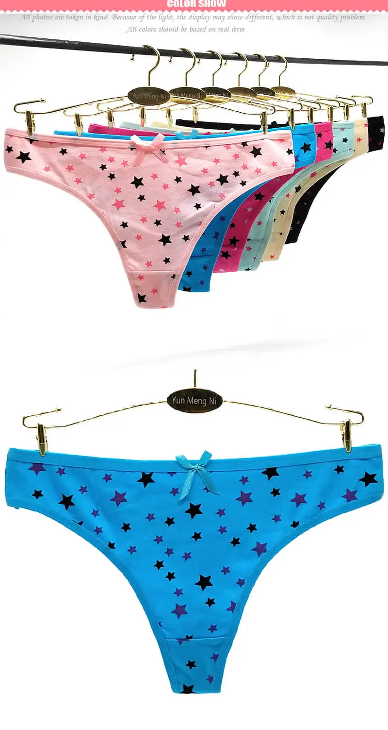 Yun Meng Ni 2019 Ladies Underwear Cute Stars Sexy Panties Thongs Buy Sexy Thongsteens Girls 
