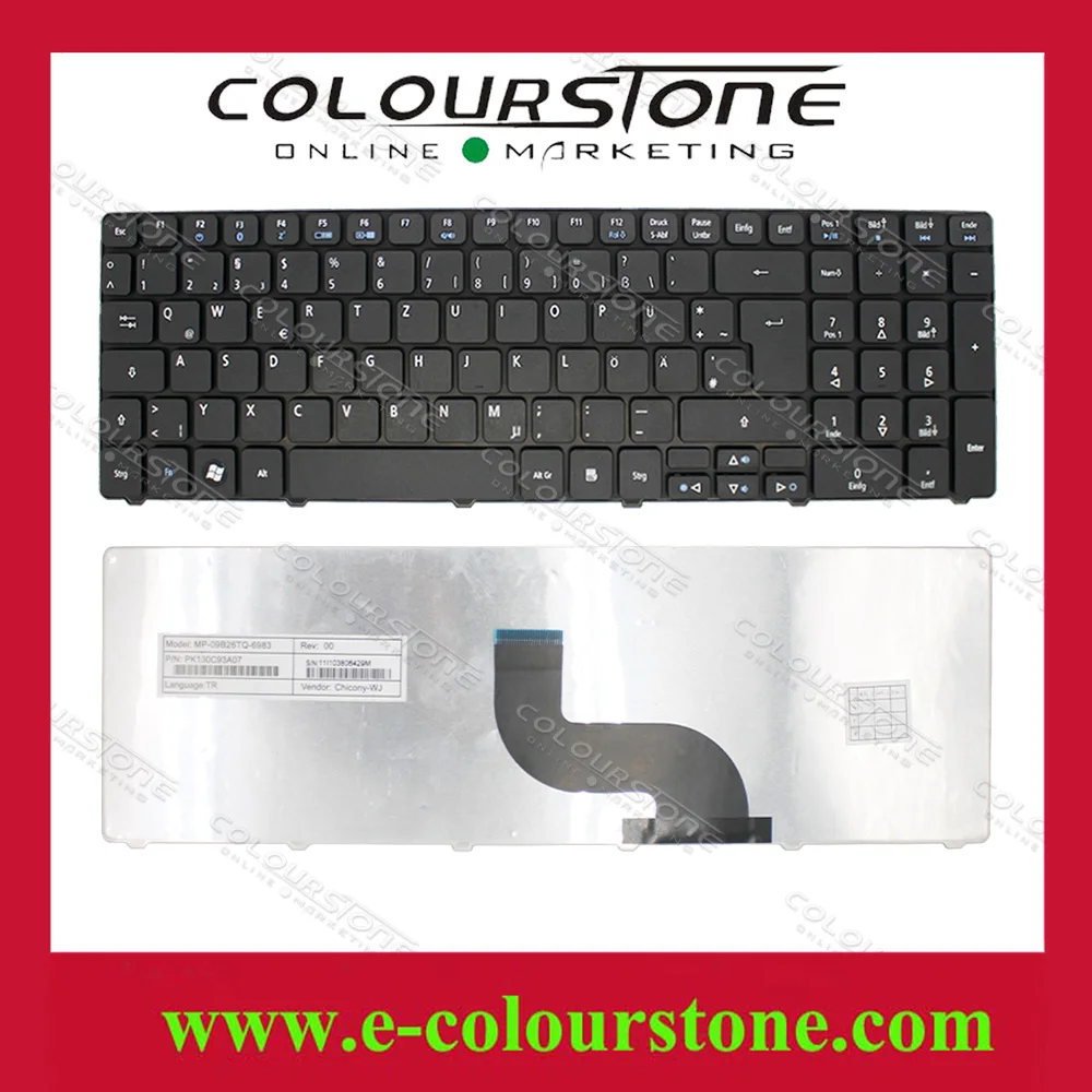 German keyboard for Acer 5810 keyboard laptop 5536 5536G 5738 5738g 5810 5810T 5336 5410 5532 laptop keyboard MP-09B26T1-6983