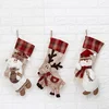 Large size Christmas sock gift bag ornament Christmas candy bag Christmas tree pendant