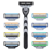

Manufacture Price No Disposable 3 Blades Razor Blade For Men Personal Care Lubrication Strip Imported Stainless Steel Blade