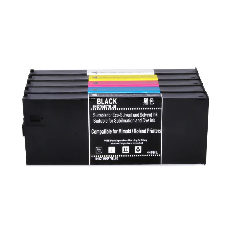 Ocbestjet 6 Colors 220ML Compatible Ink Cartridge Full With UV Ink for Roland  UV LEC-540 LEC-330/LEC-300 LEJ-640 LEF-20