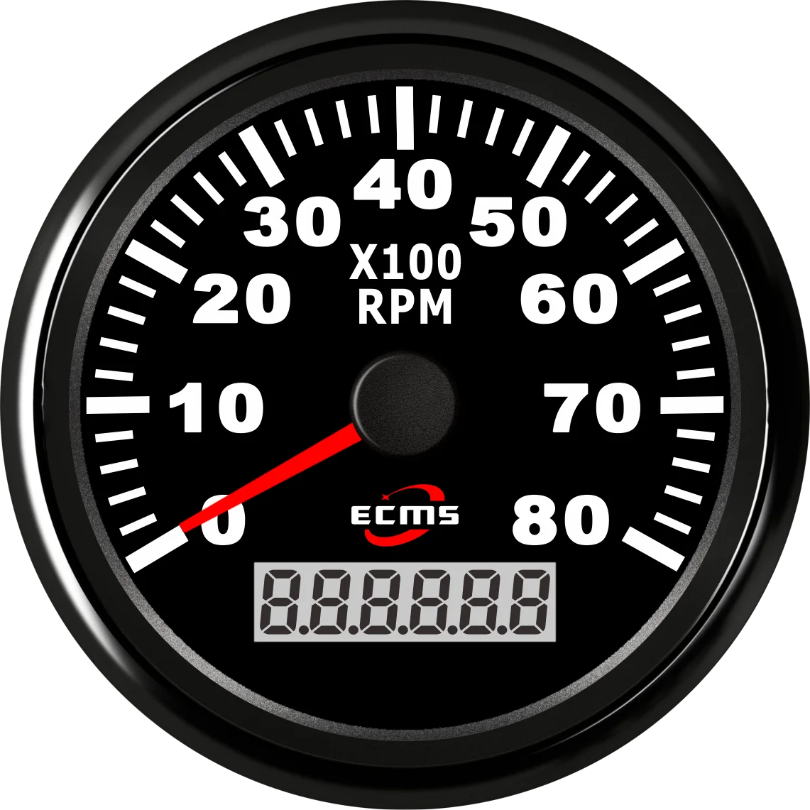 Black 85mm 8k Rpm Gauge Meter Digital Tachometer For Diesel Engine 85mm