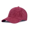 wholesale fashion suede baseball cap women embroidery cap custom assorted different colors