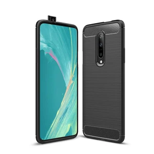 Amazon Best Seller For Oneplus 7 Back Cover Soft Mobile Phone Case Silicone Brushed Carbon Fiber TPU For Oneplus 7 Case