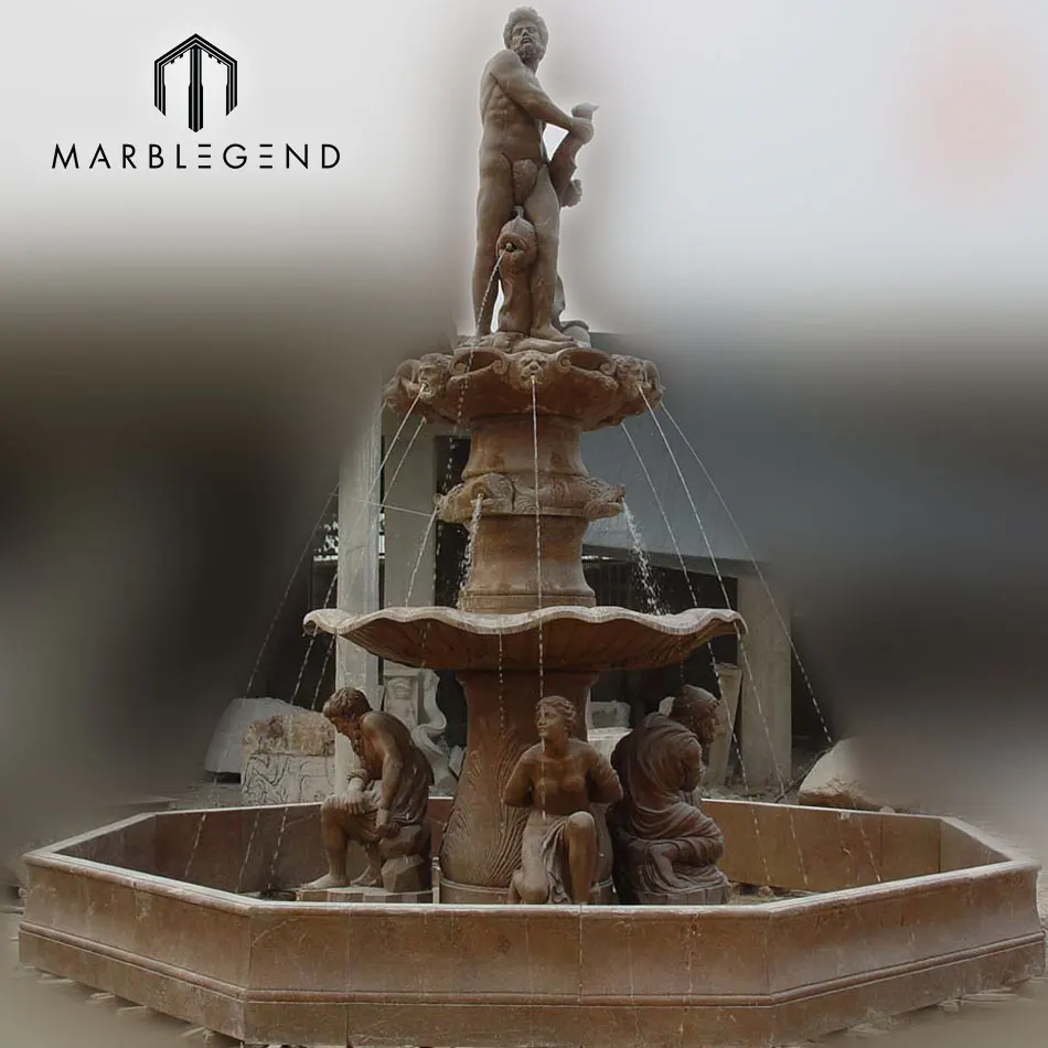 
Gorgeous Hand-Carved Natural Stone White Marble Lady Venus Fountain 