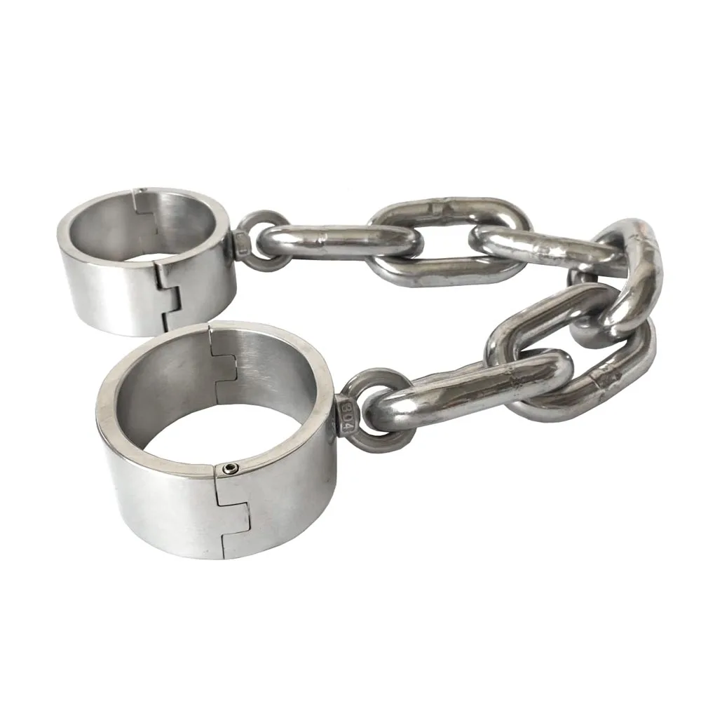 Black Emperor Sm New Interest Stainless Steel Heavy Handcuffs,Adult ...