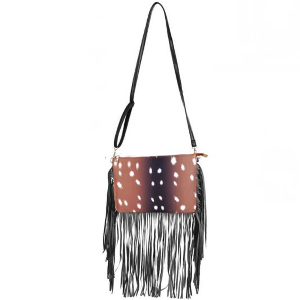 

Wholesale Domil Deer Print Fringe Bag Axis Deer Crossbody Bag Women Clutch Bag DOM1071208