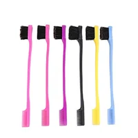 

Hot sale beauty Double Sided Edge Control eyebrow brush and comb Pink and Black edge control for natural hair
