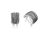 Custom Jewelry Studs Vintage Silver Earring Crossover Cable Half Hoop Statement Designer Earrings