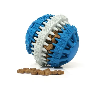 Manufacturer original dog treat ball labrador puppy dog soft dog tough chew  rubber ball toy toothbrush