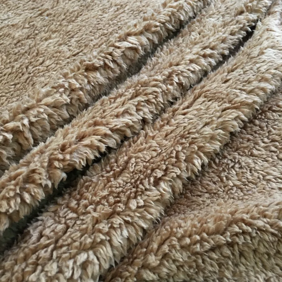 Sherpa Fabric 100 Polyester Knitting Double Side Sherpa Fleece Fabric