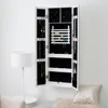 Living Double Door Mirrored Wall Mount Jewelry Armoire