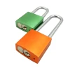 40mm Long Shackle Oxidation Padlock Colorful Aluminum Padlock Laser Logo Cute Padlock For Security Factory Industry