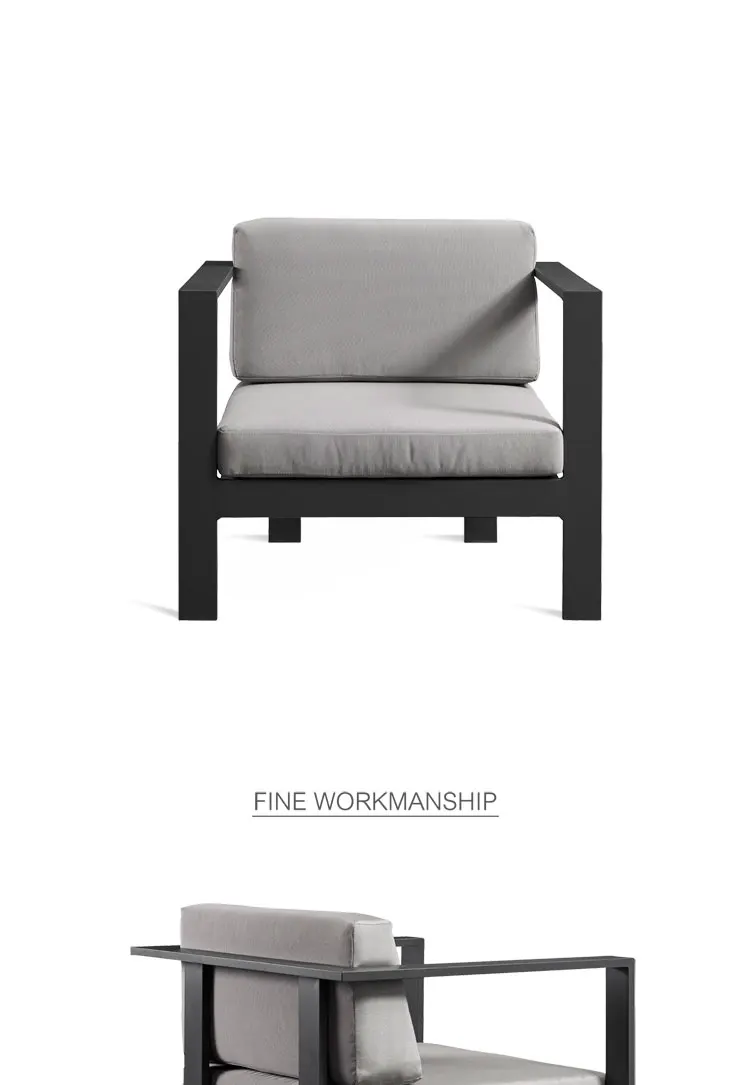 New Design Garden Furniture All Weather Hotel Luxury Modular Aluminum