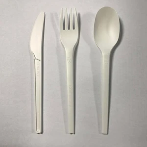 Image of 100% compostable biodegradable disposable cutlery 100% recycling cutlery amazon top seller 2019 bio cutlery