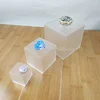 Frosted square acrylic retail display cube box