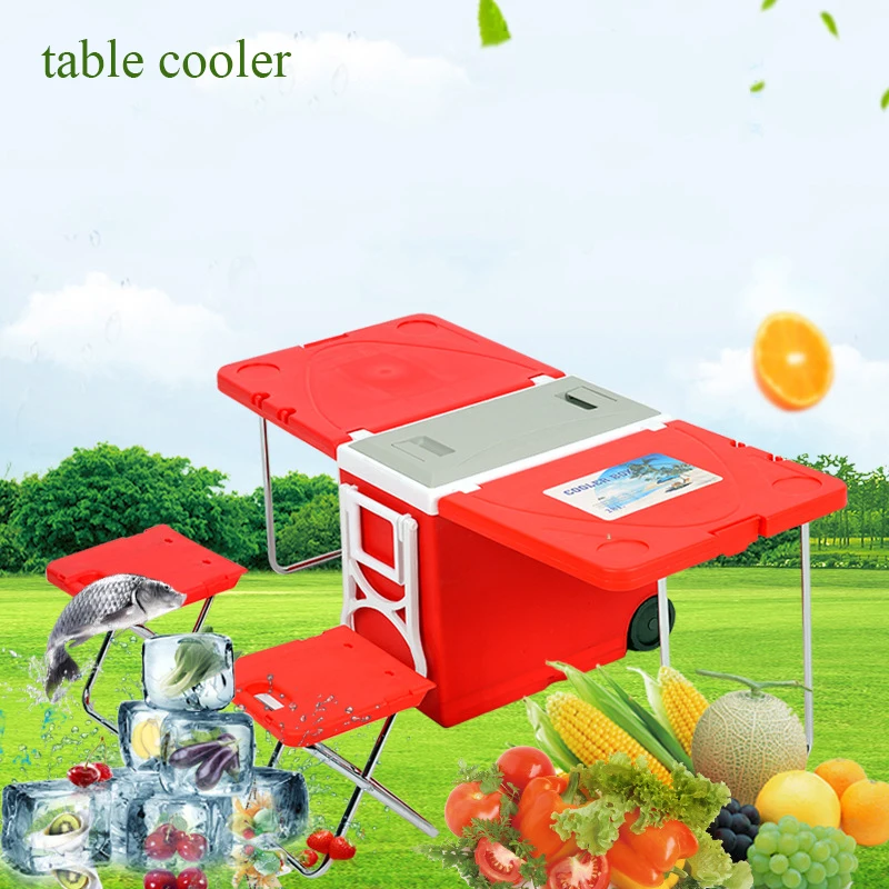 28l Rolling Insulation Multifunctional Table Cooler Box Buy Cooler
