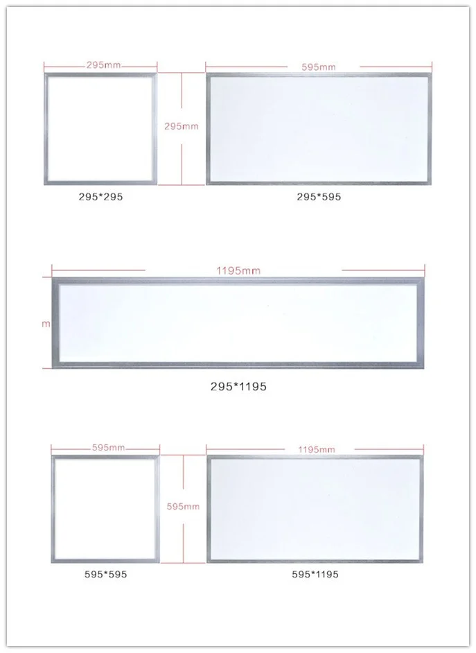 White Flat Frame Led Panel Light 600x600 Square 60x60 Cm 595 595 36w